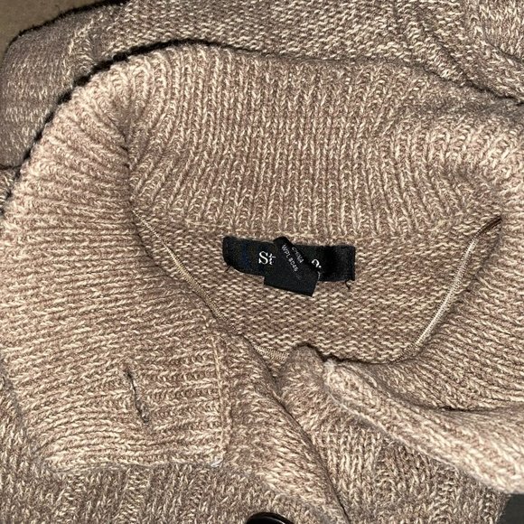Style & Co Brown Cable Knit Sweater Cardigan Size Small - Picture 8 of 9